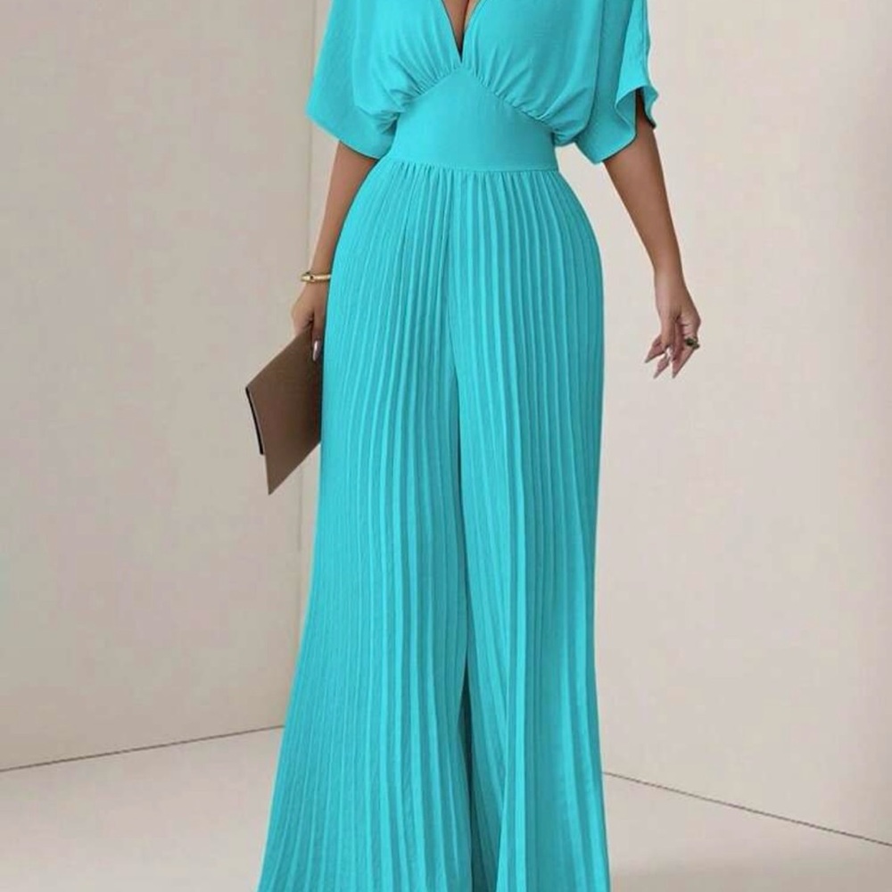 SHEIN Chic Aqua Jumpsuit